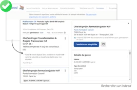 Exemple de parcours de recherche d'emploi optimisé.